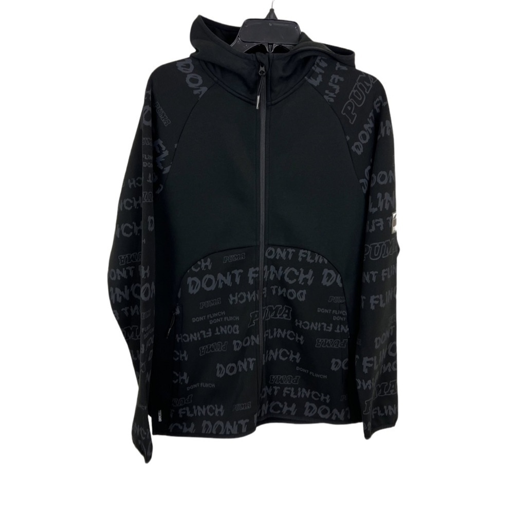 NWT Puma Mens Don’t Flinch Graphic Basketball Hoodie Sweatshirt Black Medium
